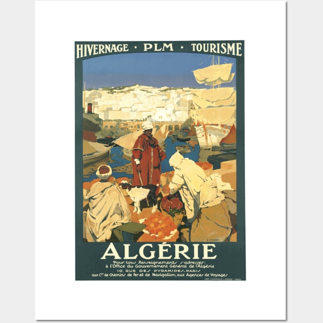 Algerie - Algeria Vintage French Travel Poster Design Wall Art by Naves